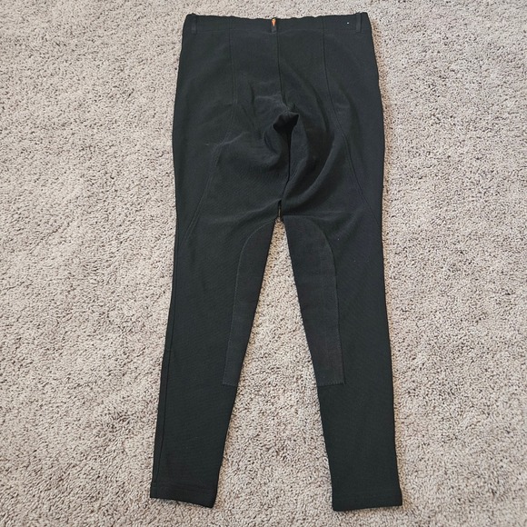 Kerrits Equestrian Knee Patch Riding Breeches Tights Womens Size L Black Horse - Picture 6 of 10